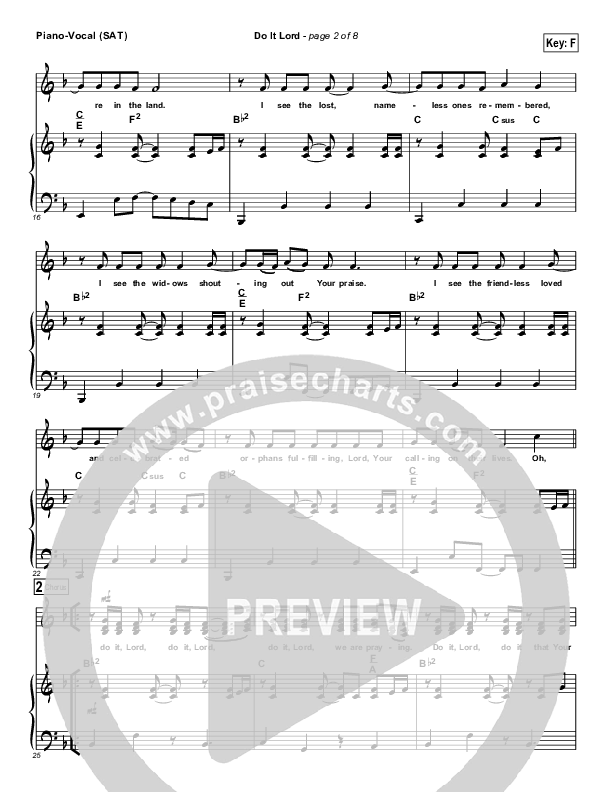 Do It Lord Piano/Vocal (SAT) (Tommy Walker)