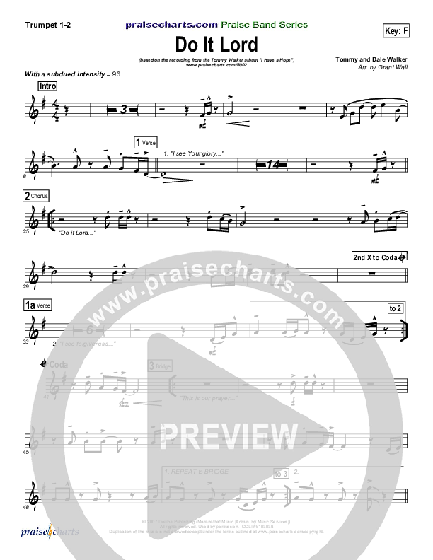 Do It Lord Trumpet 1,2 (Tommy Walker)