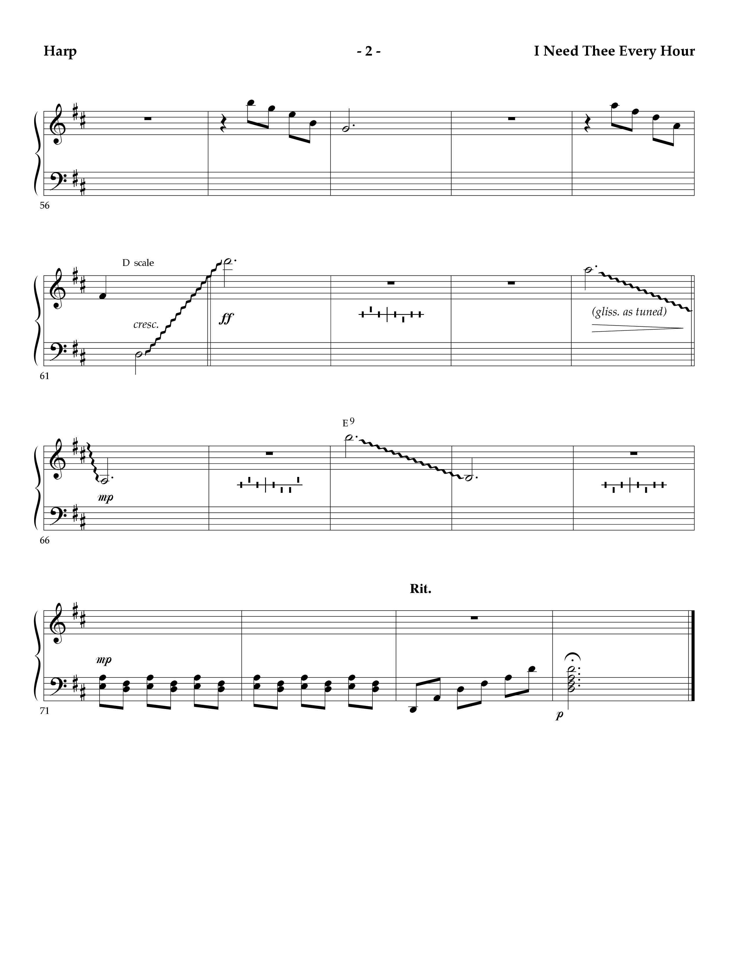 I Need Thee Every Hour (Instrumental) Harp (Lifeway Worship / Arr. Mark Johnson)