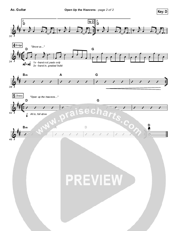 Open Up The Heavens Acoustic Guitar (Vertical Worship)