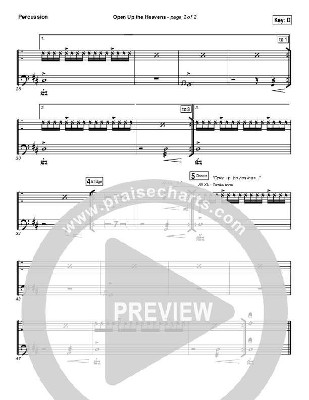 Open Up The Heavens Percussion (Vertical Worship)