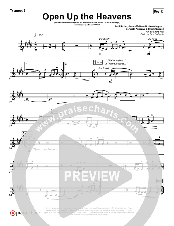 Open Up The Heavens Trumpet 3 (Vertical Worship)