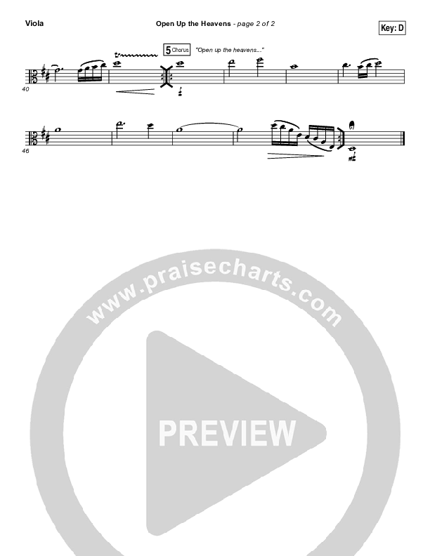 Open Up The Heavens Viola (Vertical Worship)