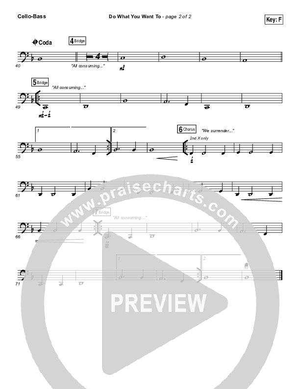 Do What You Want To Cello/Bass (Vertical Worship)