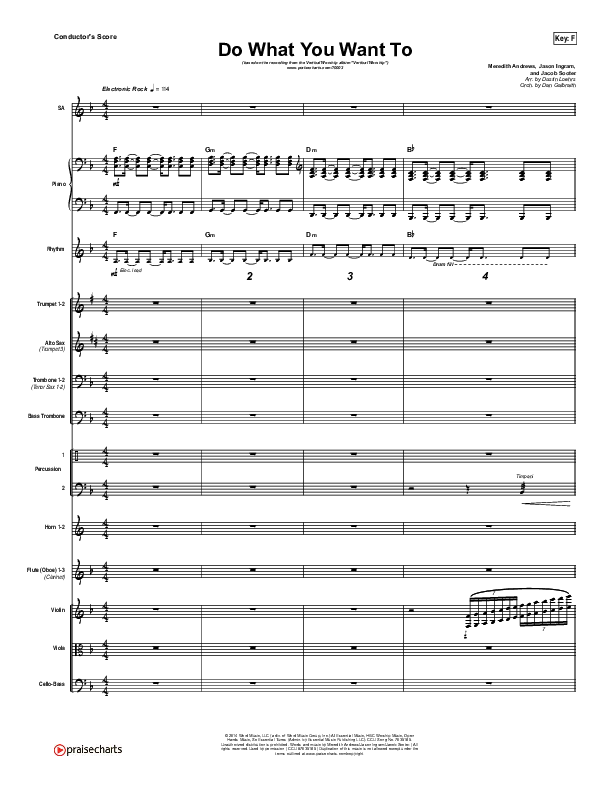 Do What You Want To Conductor's Score (Vertical Worship)
