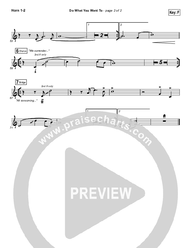 Do What You Want To French Horn 1/2 (Vertical Worship)