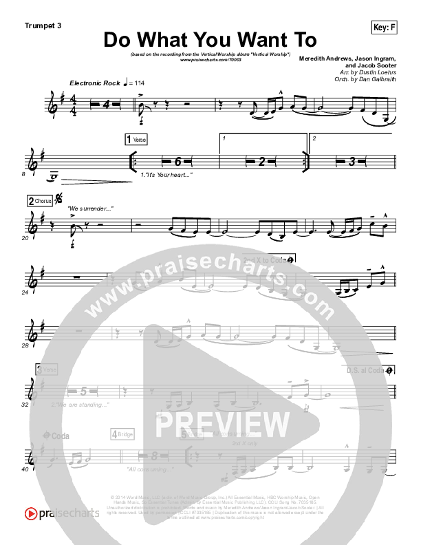 Do What You Want To Trumpet 3 (Vertical Worship)