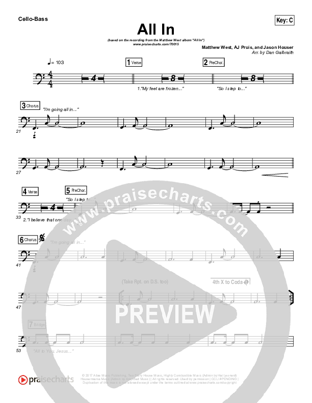 All In Cello/Bass (Matthew West)