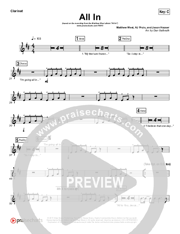 All In Clarinet (Matthew West)