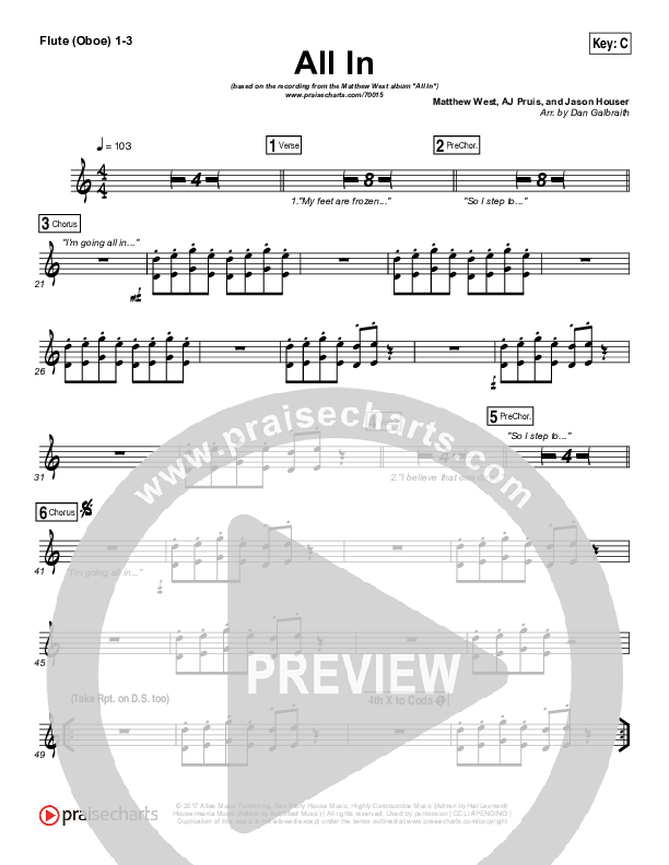 All In Flute/Oboe 1/2/3 (Matthew West)