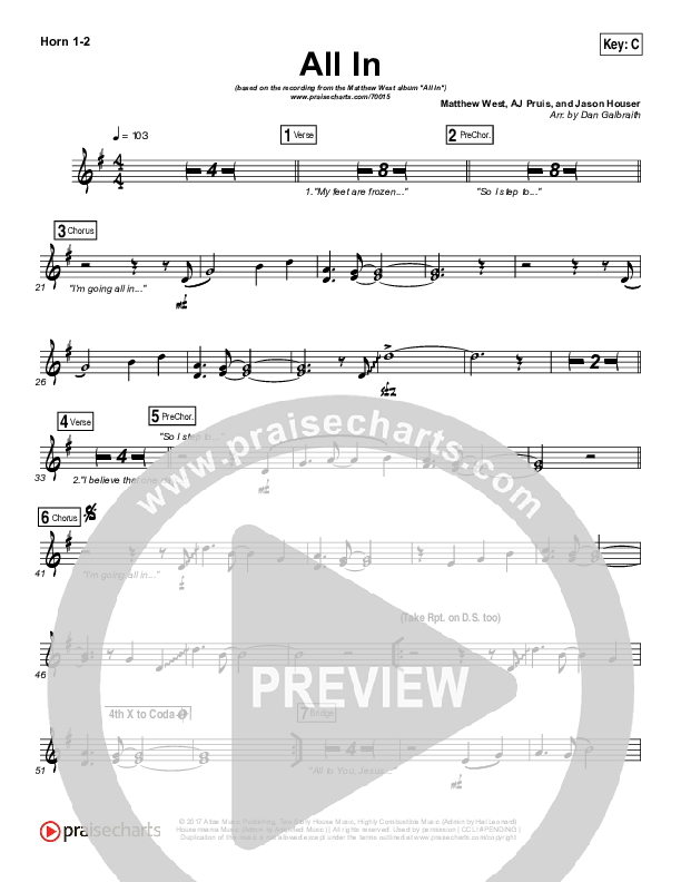 All In French Horn 1/2 (Matthew West)