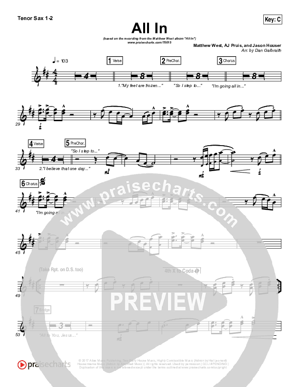 All In Tenor Sax 1/2 (Matthew West)