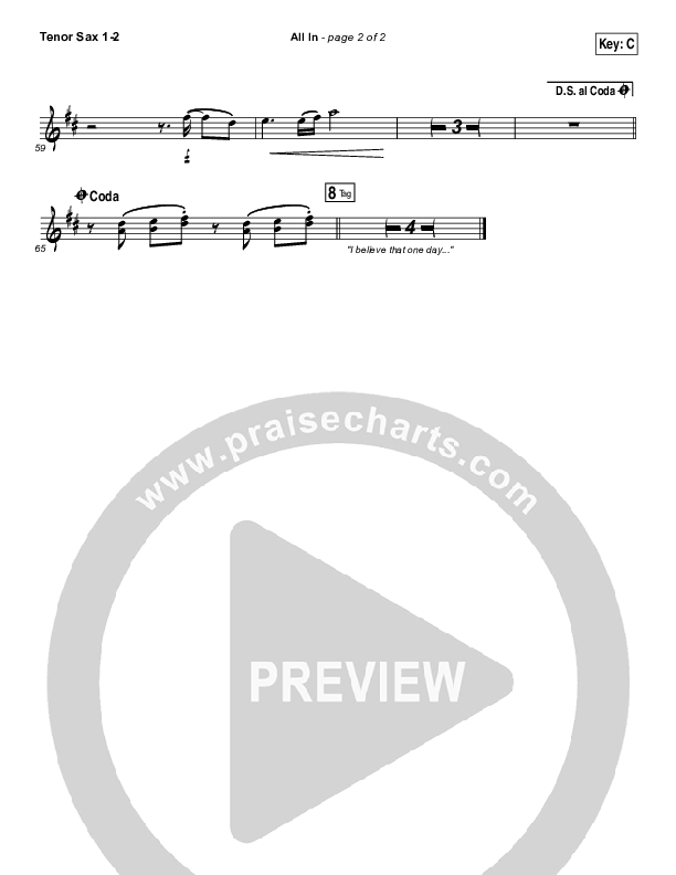 All In Tenor Sax 1/2 (Matthew West)