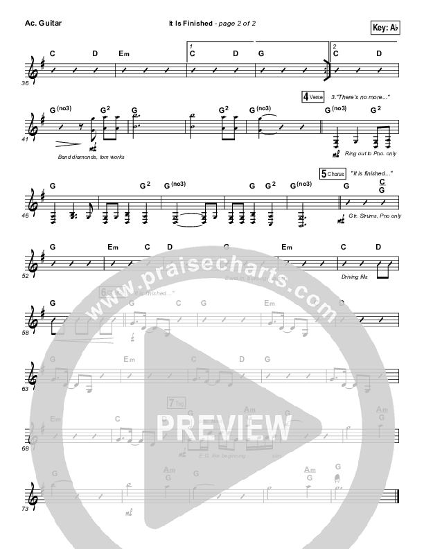 It Is Finished Acoustic Guitar (Matt Redman)