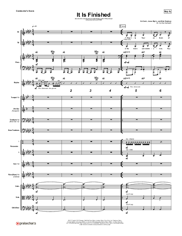 It Is Finished Conductor's Score (Matt Redman)