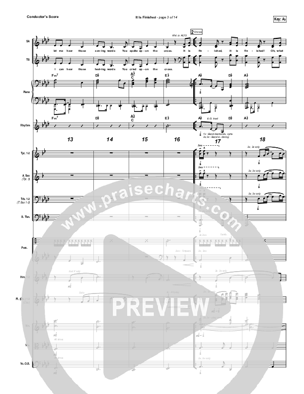 It Is Finished Conductor's Score (Matt Redman)