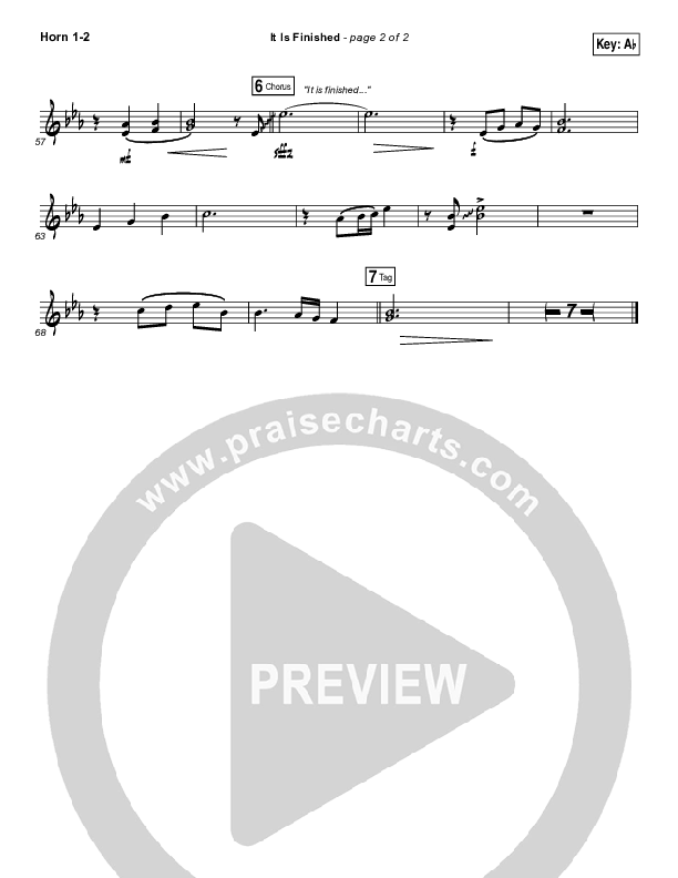 It Is Finished French Horn 1/2 (Matt Redman)