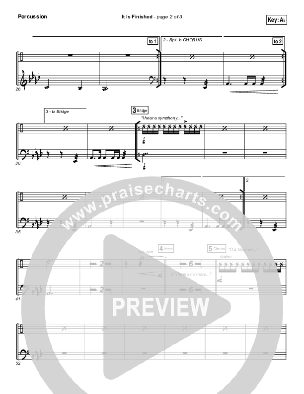 It Is Finished Percussion (Matt Redman)