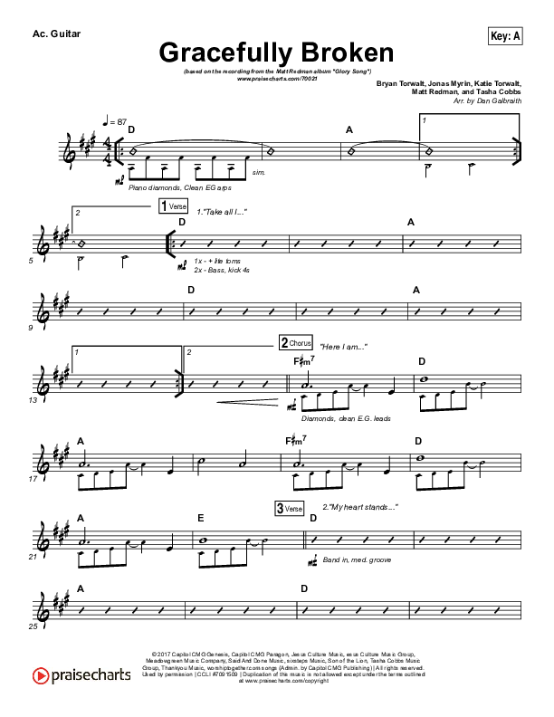 Gracefully Broken Acoustic Guitar (Matt Redman / Tasha Cobbs Leonard)