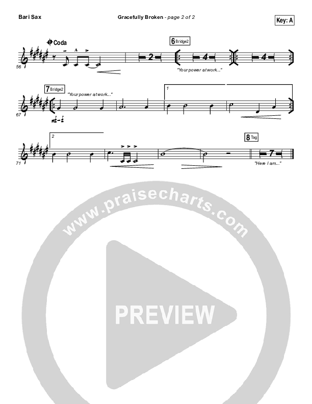 Gracefully Broken Bari Sax (Matt Redman / Tasha Cobbs Leonard)