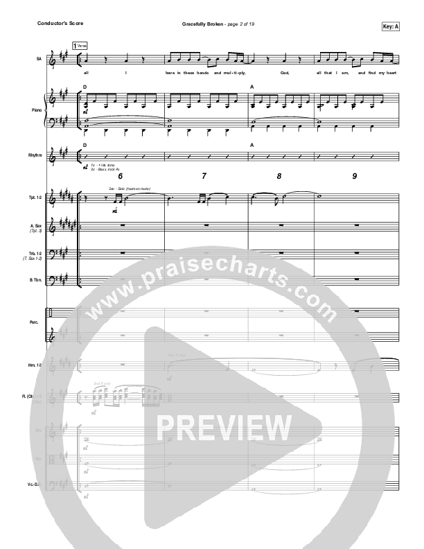 Gracefully Broken Conductor's Score (Matt Redman / Tasha Cobbs Leonard)