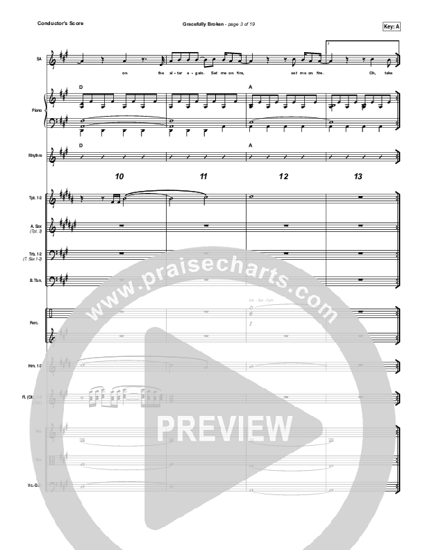 Gracefully Broken Conductor's Score (Matt Redman / Tasha Cobbs Leonard)