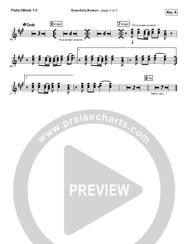 Gracefully Broken Flute/Oboe 1/2/3 (Matt Redman / Tasha Cobbs Leonard)