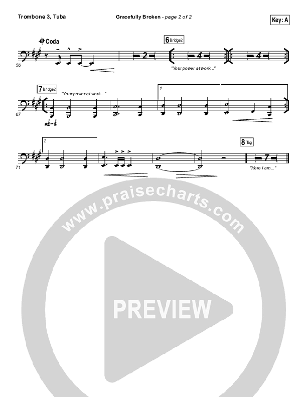 Gracefully Broken Trombone 3/Tuba (Matt Redman / Tasha Cobbs Leonard)