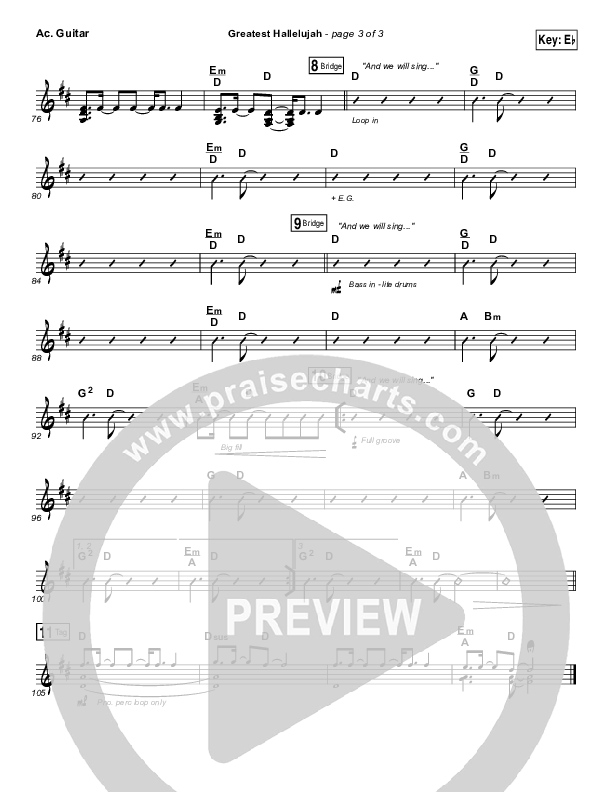 Greatest Hallelujah Acoustic Guitar (Matt Redman)