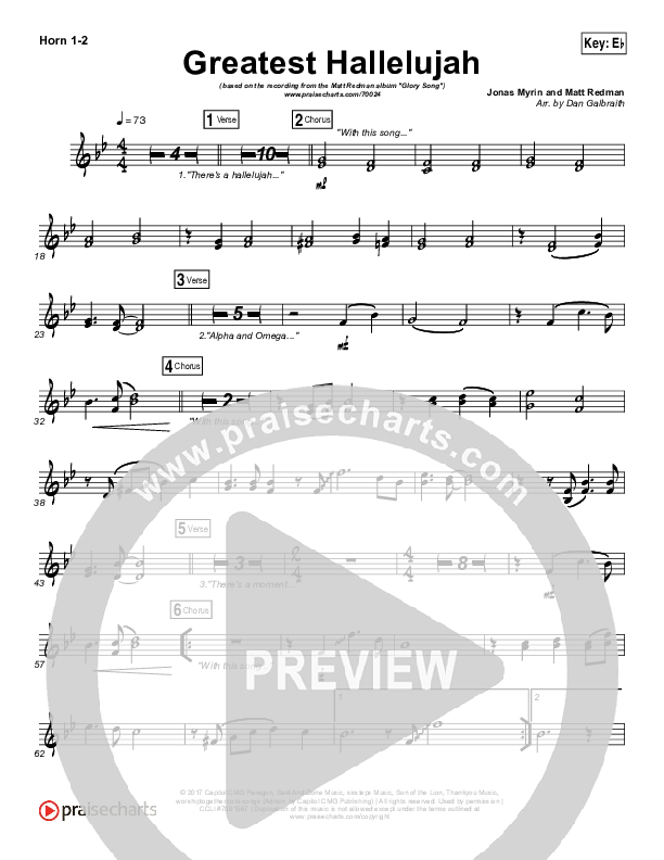 Greatest Hallelujah Brass Pack (Matt Redman)