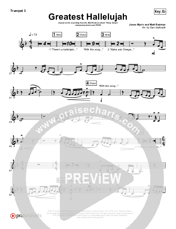 Greatest Hallelujah Trumpet 3 (Matt Redman)