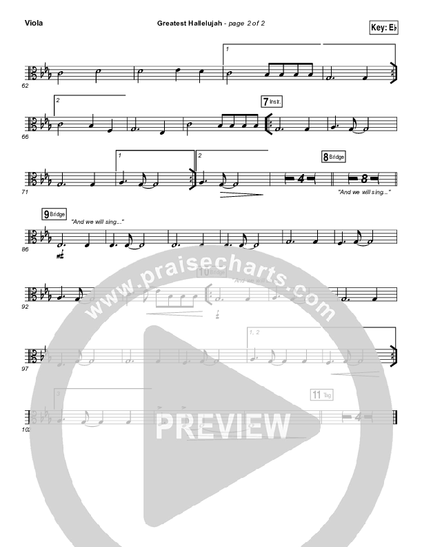 Greatest Hallelujah Viola (Matt Redman)