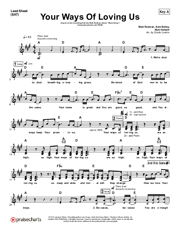 Your Ways Of Loving Us Lead (SAT) (Matt Redman)