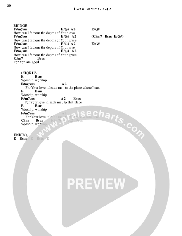 Love It Leads Me Chords & Lyrics (Parachute Band)