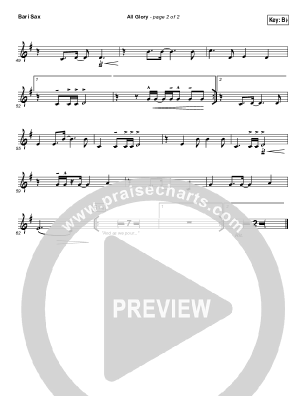 All Glory Bari Sax (Matt Redman / Kierra Sheard)