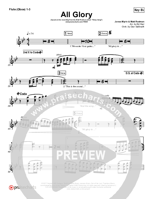 All Glory Wind Pack (Matt Redman / Kierra Sheard)