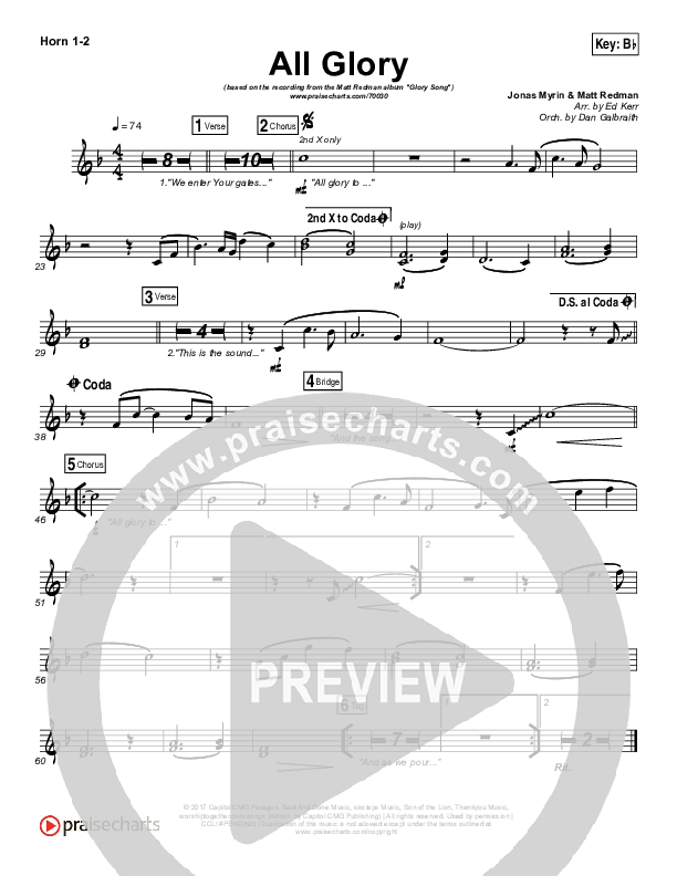 All Glory Brass Pack (Matt Redman / Kierra Sheard)