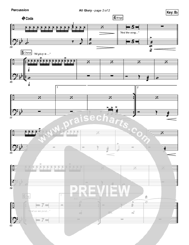 All Glory Percussion (Matt Redman / Kierra Sheard)