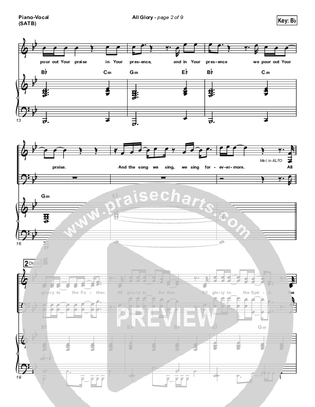 All Glory Piano/Vocal & Lead (Matt Redman / Kierra Sheard)