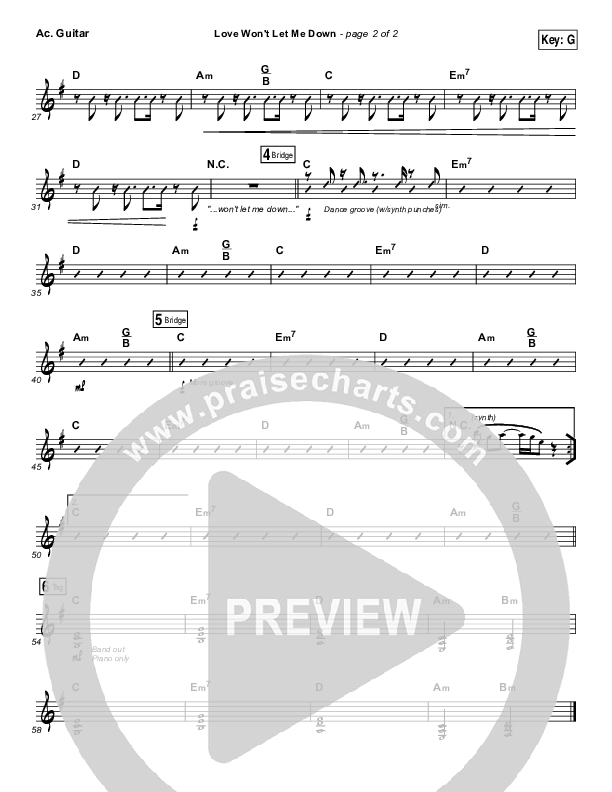 Love Won't Let Me Down Acoustic Guitar (Hillsong Young & Free)