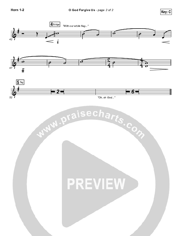 O God Forgive Us French Horn 1/2 (for KING & COUNTRY / KB)