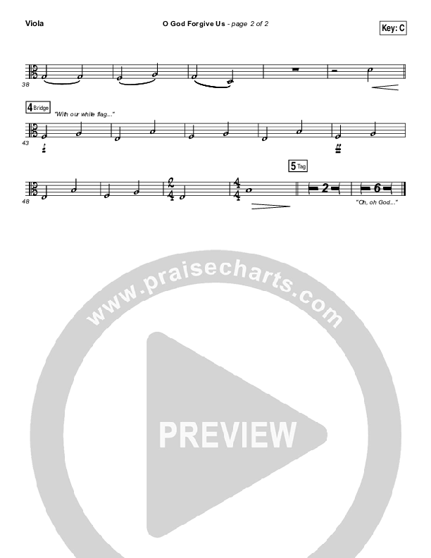 O God Forgive Us Viola (for KING & COUNTRY / KB)