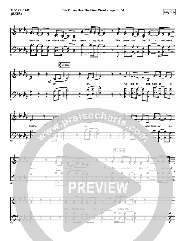 The Cross Has The Final Word Choir Vocals (SATB) (Newsboys / Peter Furler / Michael Tait)