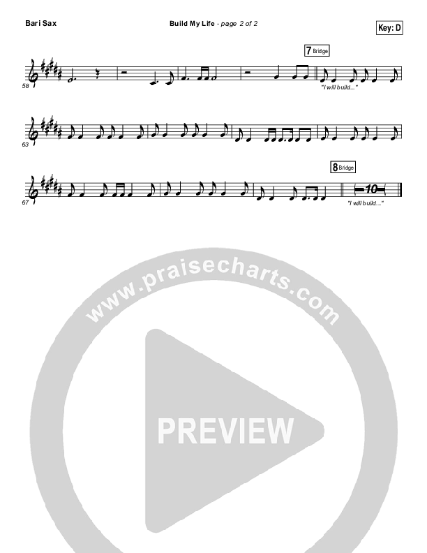 Build My Life Bari Sax (Christy Nockels)