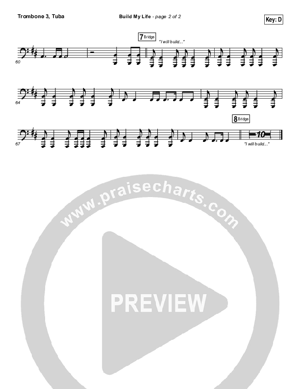 Build My Life Trombone 3/Tuba (Christy Nockels)