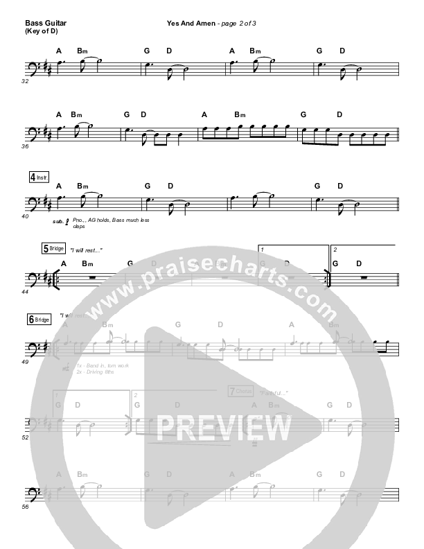 Yes And Amen Bass Guitar (Nate Moore / Housefires)