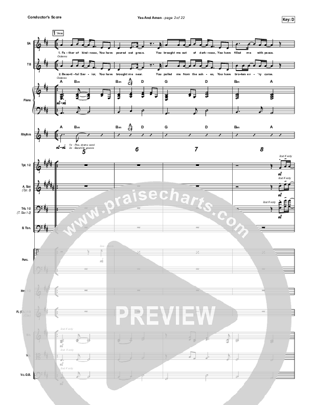 Yes And Amen Conductor's Score (Nate Moore / Housefires)