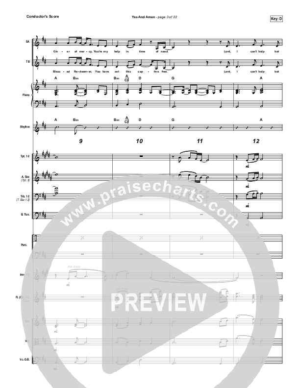 Yes And Amen Conductor's Score (Nate Moore / Housefires)