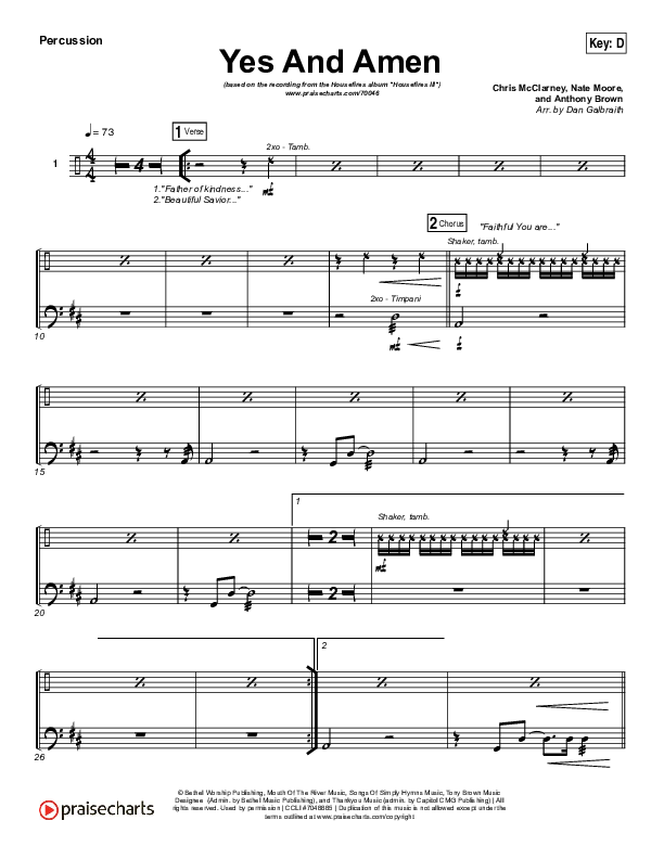 Yes And Amen Percussion (Nate Moore / Housefires)