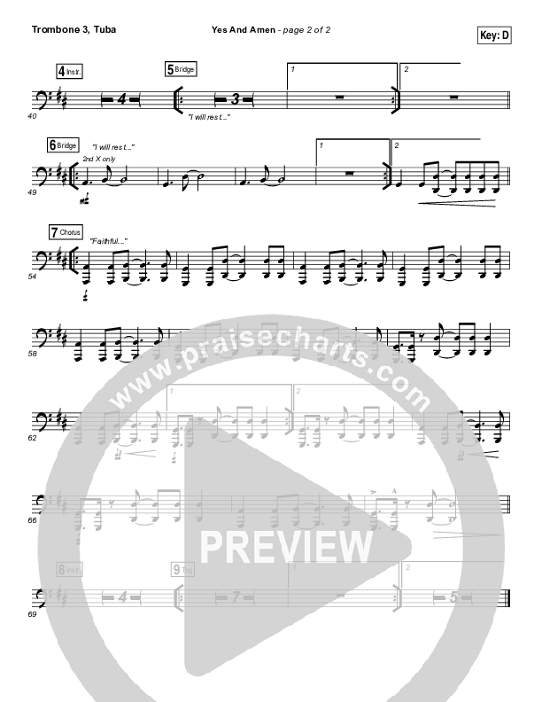 Yes And Amen Trombone 3/Tuba (Nate Moore / Housefires)